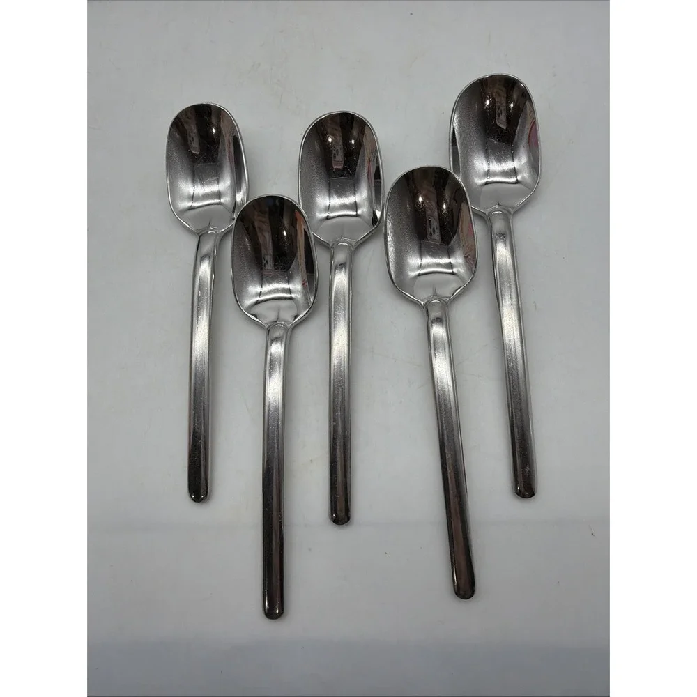 Mikasa Zena Stainless Teaspoons Set of 5 Discontinued Flatware 5 5/8